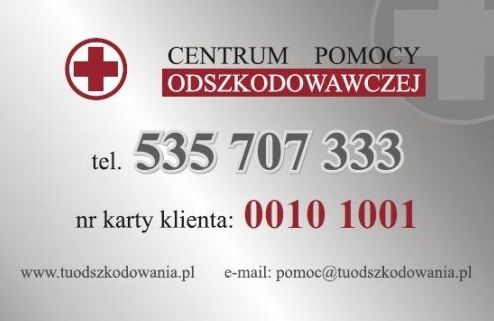 Wspiera nas Centrum Pomocy Odszkodowawczej